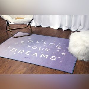 Absolutely NEW! Beautiful Justice Purple Follow Your Dreams Nylon Room Rug!